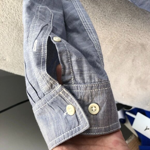 Mountain Khakis Mens Shirt Size XL Button-Up Long Sleeve Blue Jackson Hole - Picture 9 of 11